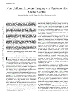 Non-Uniform Exposure Imaging via Neuromorphic Shutter Control