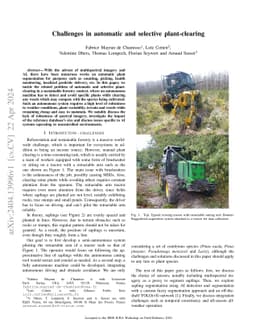Challenges in automatic and selective plant-clearing
