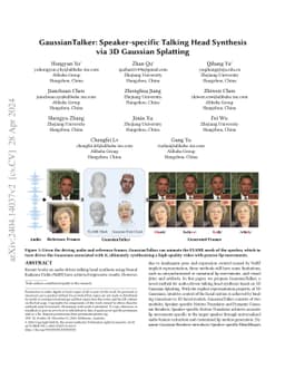 GaussianTalker: Speaker-specific Talking Head Synthesis via 3D Gaussian
  Splatting