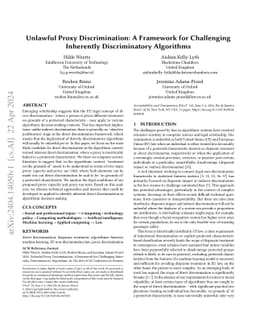 Unlawful Proxy Discrimination: A Framework for Challenging Inherently
  Discriminatory Algorithms