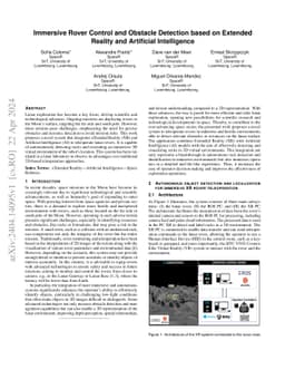 Immersive Rover Control and Obstacle Detection based on Extended Reality
  and Artificial Intelligence