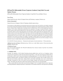 DPTraj-PM: Differentially Private Trajectory Synthesis Using Prefix Tree
  and Markov Process