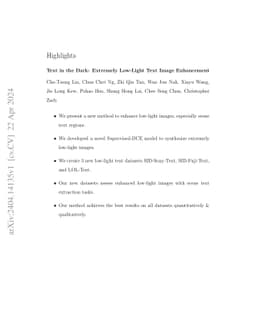 Text in the Dark: Extremely Low-Light Text Image Enhancement