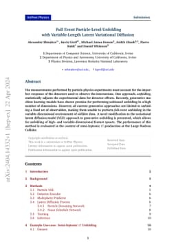 Full Event Particle-Level Unfolding with Variable-Length Latent Variational Diffusion