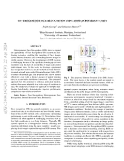 Heterogeneous Face Recognition Using Domain Invariant Units