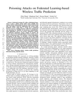 Poisoning Attacks on Federated Learning-based Wireless Traffic Prediction