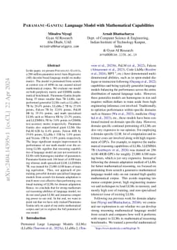 PARAMANU-GANITA: Can Small Math Language Models Rival with Large Language Models on Mathematical Reasoning?