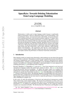 SpaceByte: Towards Deleting Tokenization from Large Language Modeling
