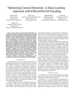 Optimizing Contrail Detection: A Deep Learning Approach with
  EfficientNet-b4 Encoding