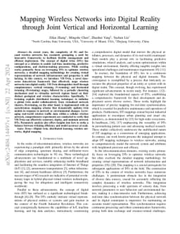 Mapping Wireless Networks into Digital Reality through Joint Vertical
  and Horizontal Learning