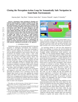 Closing the Perception-Action Loop for Semantically Safe Navigation in
  Semi-Static Environments