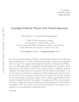 Learning S-Matrix Phases with Neural Operators