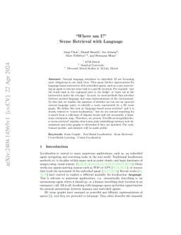 "Where am I?" Scene Retrieval with Language