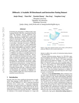 3DBench: A Scalable 3D Benchmark and Instruction-Tuning Dataset