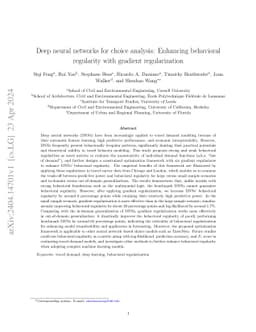 Deep neural networks for choice analysis: Enhancing behavioral
  regularity with gradient regularization
