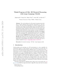 Think-Program-reCtify: 3D Situated Reasoning with Large Language Models