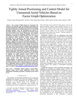 Tightly Joined Positioning and Control Model for Unmanned Aerial
  Vehicles Based on Factor Graph Optimization