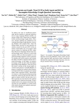 Generate-on-Graph: Treat LLM as both Agent and KG in Incomplete
  Knowledge Graph Question Answering