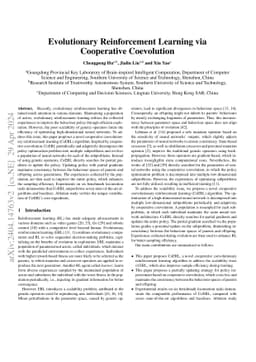 Evolutionary Reinforcement Learning via Cooperative Coevolution