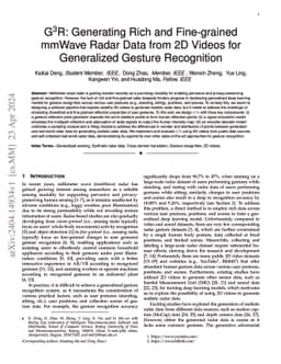G3R: Generating Rich and Fine-grained mmWave Radar Data from 2D Videos
  for Generalized Gesture Recognition