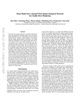 Deep Multi-View Channel-Wise Spatio-Temporal Network for Traffic Flow
  Prediction