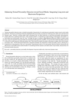 Enhancing Textual Personality Detection toward Social Media: Integrating
  Long-term and Short-term Perspectives