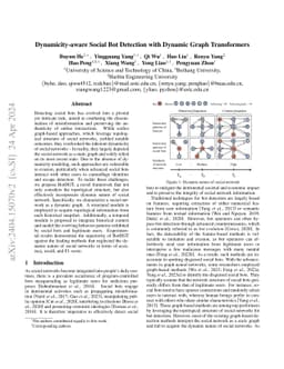 BotDGT: Dynamicity-aware Social Bot Detection with Dynamic Graph
  Transformers