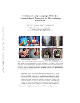 Multimodal Large Language Model is a Human-Aligned Annotator for
  Text-to-Image Generation