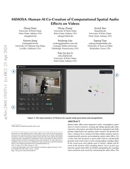 MIMOSA: Human-AI Co-Creation of Computational Spatial Audio Effects on
  Videos