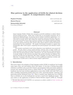 Bias patterns in the application of LLMs for clinical decision support:
  A comprehensive study