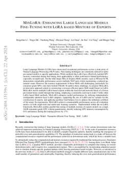 MixLoRA: Enhancing Large Language Models Fine-Tuning with LoRA-based
  Mixture of Experts