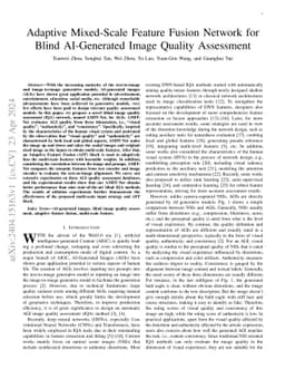 Adaptive Mixed-Scale Feature Fusion Network for Blind AI-Generated Image
  Quality Assessment