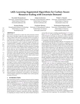 LACS: Learning-Augmented Algorithms for Carbon-Aware Resource Scaling
  with Uncertain Demand