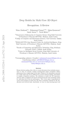 Deep Models for Multi-View 3D Object Recognition: A Review