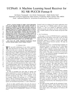 UCINet0: A Machine Learning based Receiver for 5G NR PUCCH Format 0