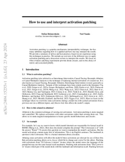 How to use and interpret activation patching