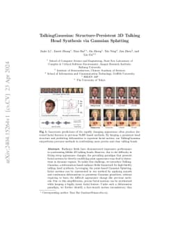 TalkingGaussian: Structure-Persistent 3D Talking Head Synthesis via
  Gaussian Splatting