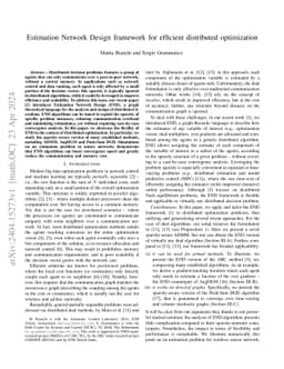 Estimation Network Design framework for efficient distributed
  optimization