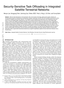 Security-Sensitive Task Offloading in Integrated Satellite-Terrestrial
  Networks