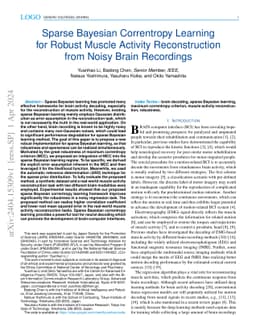 Sparse Bayesian Correntropy Learning for Robust Muscle Activity
  Reconstruction from Noisy Brain Recordings