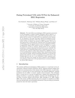 Fusing Pretrained ViTs with TCNet for Enhanced EEG Regression