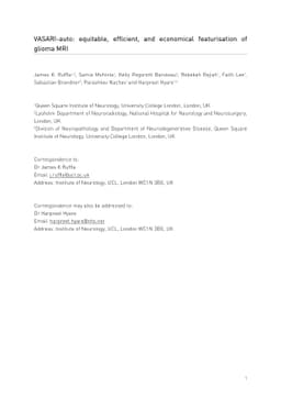 VASARI-auto: equitable, efficient, and economical featurisation of
  glioma MRI
