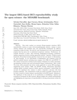 The largest EEG-based BCI reproducibility study for open science: the
  MOABB benchmark