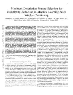 Minimum Description Feature Selection for Complexity Reduction in
  Machine Learning-based Wireless Positioning