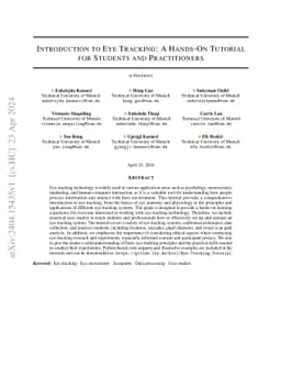 Introduction to Eye Tracking: A Hands-On Tutorial for Students and
  Practitioners