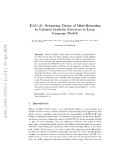 ToM-LM: Delegating Theory of Mind Reasoning to External Symbolic
  Executors in Large Language Models