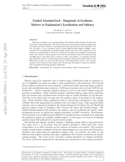 Guided AbsoluteGrad: Magnitude of Gradients Matters to Explanation's
  Localization and Saliency