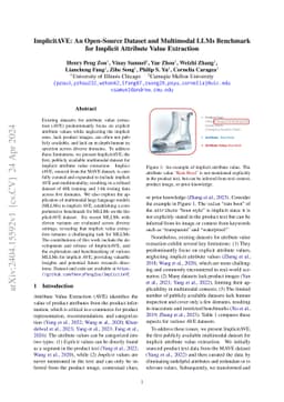 ImplicitAVE: An Open-Source Dataset and Multimodal LLMs Benchmark for
  Implicit Attribute Value Extraction