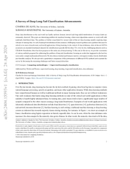 A Survey of Deep Long-Tail Classification Advancements