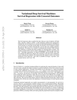 Variational Deep Survival Machines: Survival Regression with Censored
  Outcomes